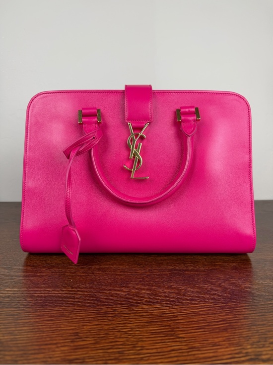 Saint Laurent Handbags - Saint Laurent Small Cabas Leather Satchel